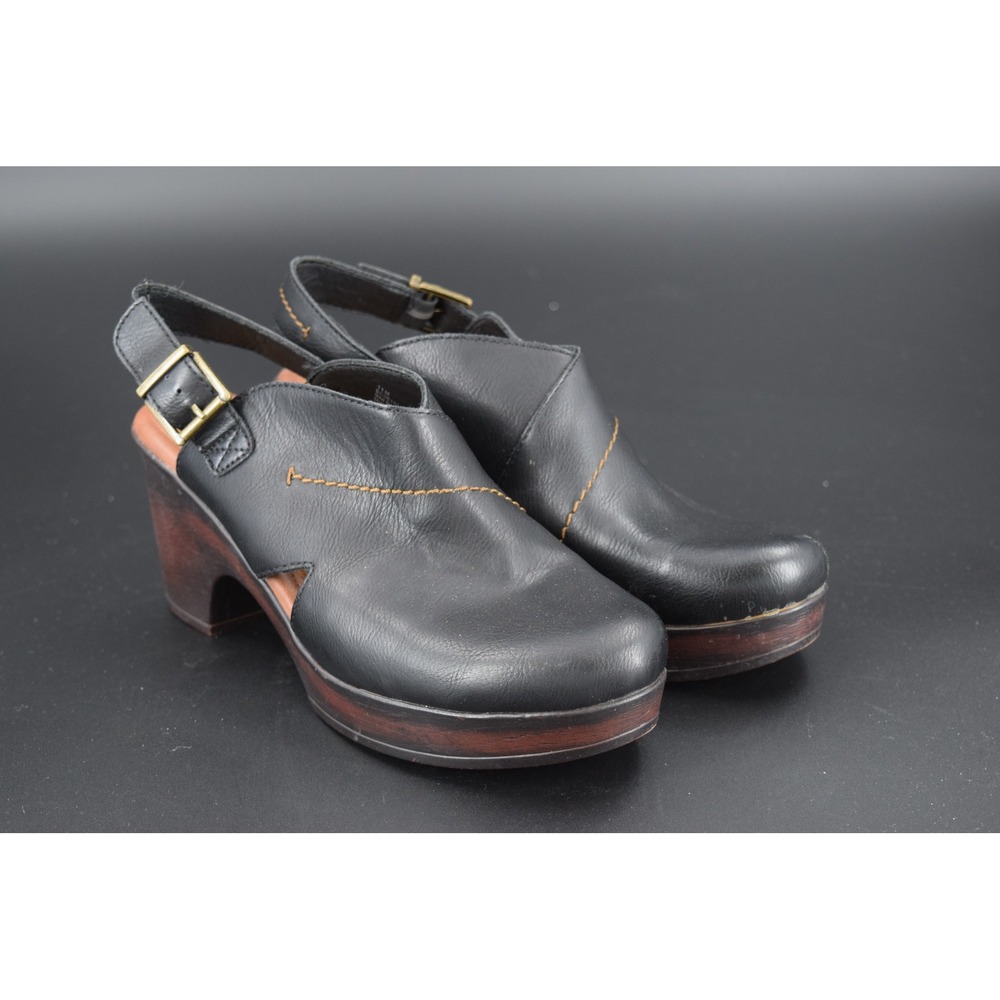 b.o.c. Born Concept Slingback Clogs Women 11 Black Good Block Heel BC0010109
